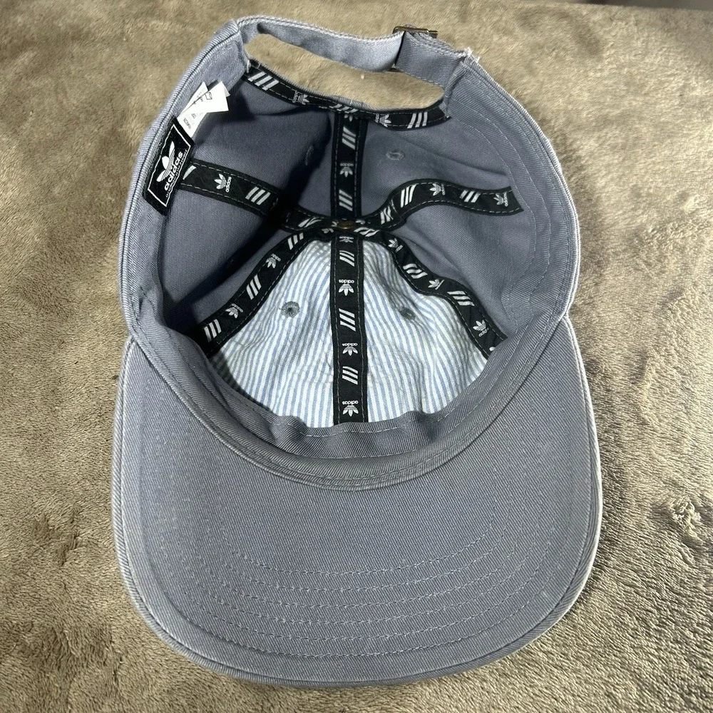 Adidas Originals Trefoil Relaxed Dad Hat Slate Grey Washed Strapback Cap